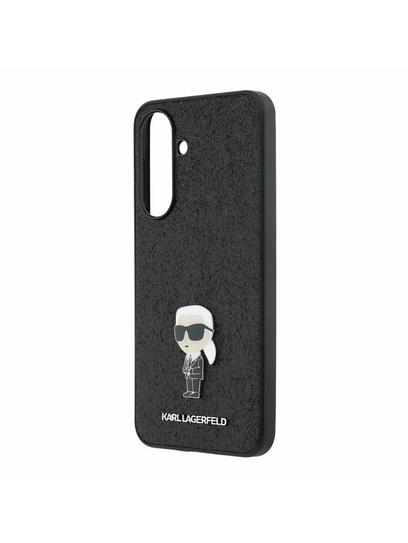 Karl Lagerfeld Karl Lagerfeld Fixed Glitter Metal Ikonik Hátsó Tok Samsung Galaxy A37-hez Black