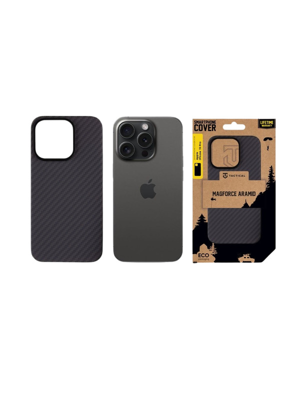 Tactical Tactical MagForce Aramid Védelem Apple iPhone 15 Pro Black