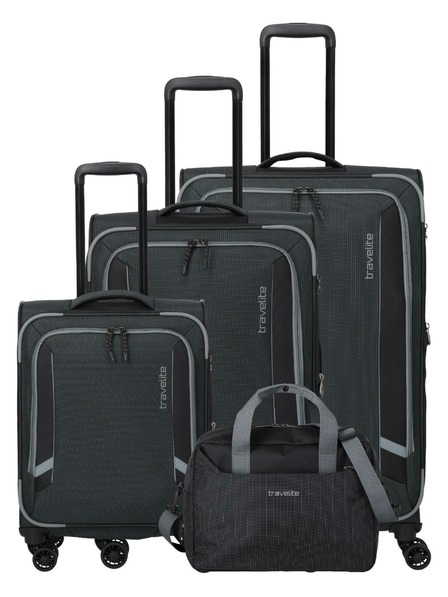 Travelite Utazó Bőröndhalmaz Travelite Corsiica S,M,L,BB Fekete