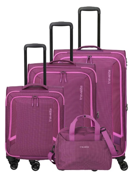 Travelite Utazó Bőröndhalmaz Travelite Corsiica S,M,L,BB Rózsaszín