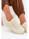 BIG STAR SHOES Női csipkés tornacipő Big Star – bézs