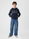 GAP Gyerek pulóver logóval és fleece béléssel GAP