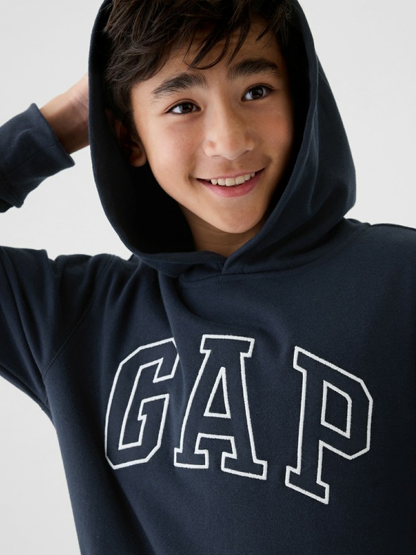 GAP Gyerek pulóver logóval és fleece béléssel GAP