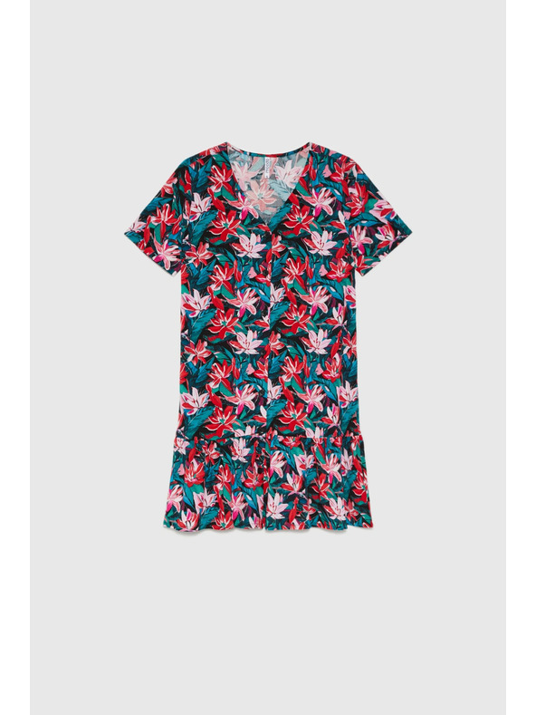 Moodo Virágmintás viszkóz ruha Moodo