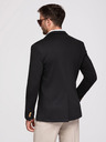 Ombre Clothing Férfi klasszikus slim fit szabású blazer arany gombokkal és Heritage emblémával - fekete V2 OM-BLZB-0166 Ombre Clothing
