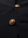 Ombre Clothing Férfi klasszikus slim fit szabású blazer arany gombokkal és Heritage emblémával - fekete V2 OM-BLZB-0166 Ombre Clothing