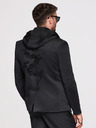 Ombre Clothing Férfi kapucnis dzseki sárkány applikációval a háton - fekete V1 OM-BLZB-0165 Ombre Clothing