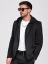 Ombre Clothing Férfi kapucnis dzseki sárkány applikációval a háton - fekete V1 OM-BLZB-0165 Ombre Clothing