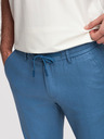 Ombre Clothing Férfi chino nadrág lenvászon keverékből - kék denim V5 P1522 Ombre Clothing