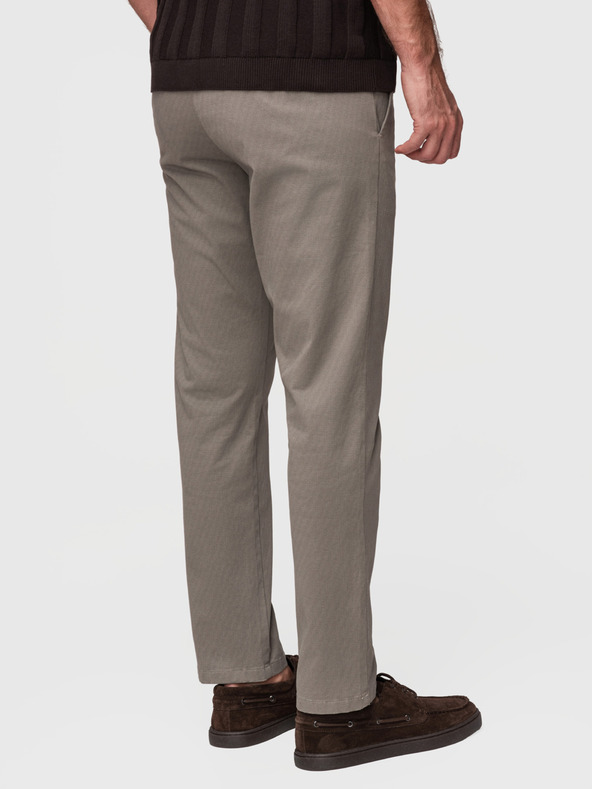 Ombre Clothing Férfi chino nadrág REGULAR FIT finom szerkezettel - szürke V1 P1518 Ombre Clothing