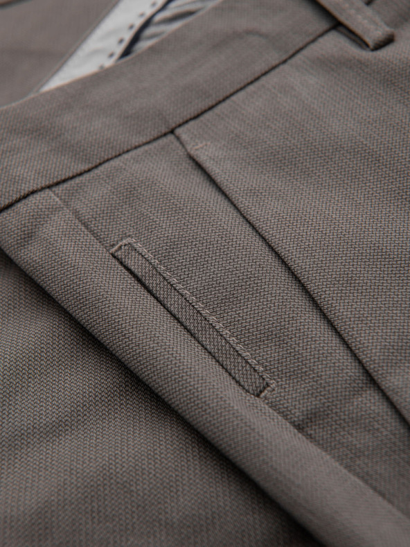 Ombre Clothing Férfi chino nadrág REGULAR FIT finom szerkezettel - szürke V1 P1518 Ombre Clothing