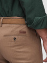 Ombre Clothing Férfi chino nadrág REGULAR FIT finom szerkezettel - sötét bézs V2 P1518 Ombre Clothing