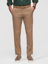 Ombre Clothing Férfi chino nadrág REGULAR FIT finom szerkezettel - sötét bézs V2 P1518 Ombre Clothing