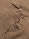 Ombre Clothing Férfi chino nadrág REGULAR FIT finom szerkezettel - sötét bézs V2 P1518 Ombre Clothing