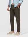 Ombre Clothing Férfi chino nadrág REGULAR FIT finom szerkezettel - sötétzöld V4 P1518 Ombre Clothing