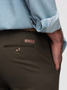 Ombre Clothing Férfi chino nadrág REGULAR FIT finom szerkezettel - sötétzöld V4 P1518 Ombre Clothing