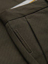 Ombre Clothing Férfi chino nadrág REGULAR FIT finom szerkezettel - sötétzöld V4 P1518 Ombre Clothing