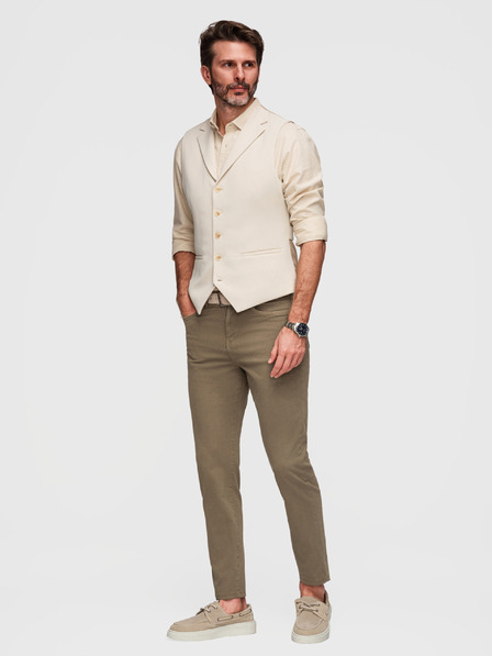 Ombre Clothing Férfi chino nadrág mérethez igazított - oliva V3 O1523 Ombre Clothing