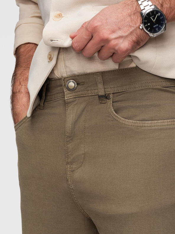 Ombre Clothing Férfi chino nadrág mérethez igazított - oliva V3 O1523 Ombre Clothing