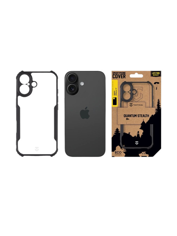Tactical Tactical Quantum Stealth Tok Apple iPhone 17 Clear/Black számára
