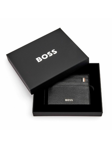 Hugo Boss Hugo Boss Iconic fekete bőr kártyatartó HLC421A