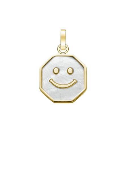 Rosefield Rosefield Smiley Octagon PE-Gold-Smiley M medál arany színben