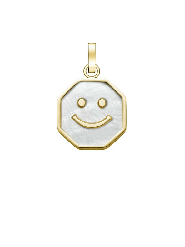 Rosefield Rosefield Smiley Octagon PE-Gold-Smiley M medál arany színben