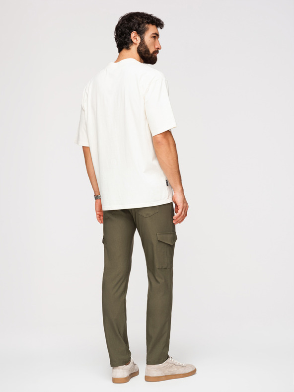 Ombre Clothing Férfi nadrág REGULAR cargo zsebbel - sötét olívazöld V1 P1515 Ombre Clothing