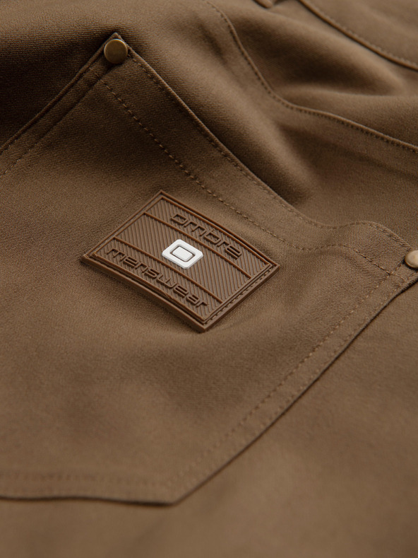 Ombre Clothing Férfi nadrág REGULAR cargo zsebbel - olívazöld V2 P1515 Ombre Clothing