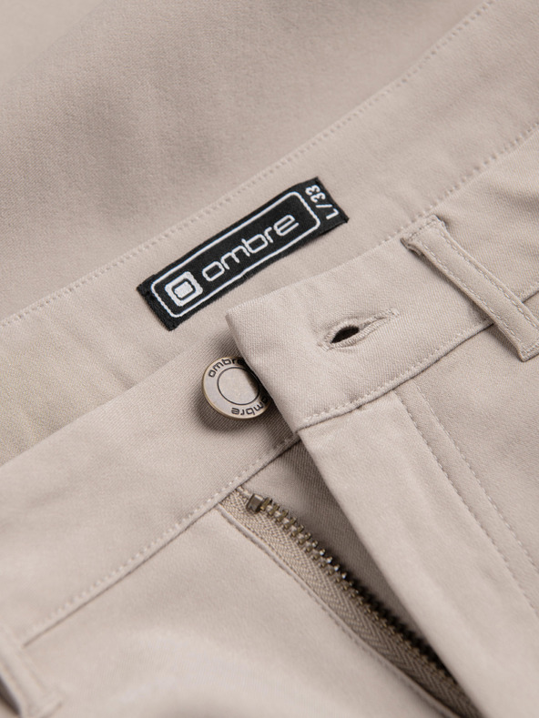 Ombre Clothing Férfi nadrág REGULAR cargo zsebbel - bézs V3 P1515 Ombre Clothing