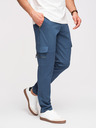 Ombre Clothing Férfi nadrág egyenes szárral és cipzáras zsebbel - sötétkék V1 P1517 Ombre Clothing