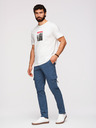 Ombre Clothing Férfi nadrág egyenes szárral és cipzáras zsebbel - sötétkék V1 P1517 Ombre Clothing