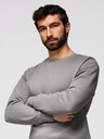 Ombre Clothing Férfi hoodie BASIC kerek nyakkal - szürke Ombre Clothing