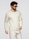 Ombre Clothing Férfi hoodie BASIC kerek nyakkal - krémszínű Ombre Clothing