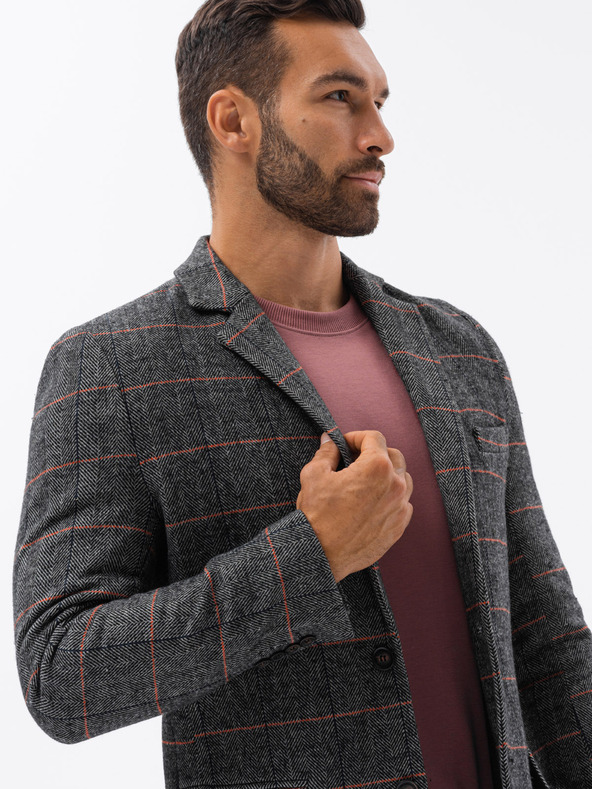 Ombre Clothing Fekete Férfi Ombre Ruházat Kabát C500