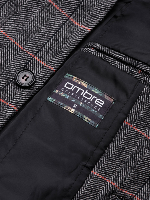 Ombre Clothing Fekete Férfi Ombre Ruházat Kabát C500