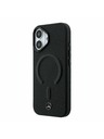 Mercedes Mercedes PU Leather 3D MagSafe Hátsó Tok iPhone 17-hez Fekete