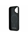 Mercedes Mercedes PU Leather 3D MagSafe Hátsó Tok iPhone 17-hez Fekete