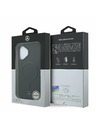 Mercedes Mercedes PU Leather 3D MagSafe Hátsó Tok iPhone 17-hez Fekete
