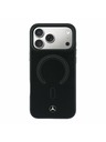 Mercedes Mercedes PU Leather 3D MagSafe Hátsó Tok iPhone 17 Pro-hoz Fekete