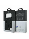 Mercedes Mercedes PU Leather 3D MagSafe Hátsó Tok iPhone 17 Pro-hoz Fekete