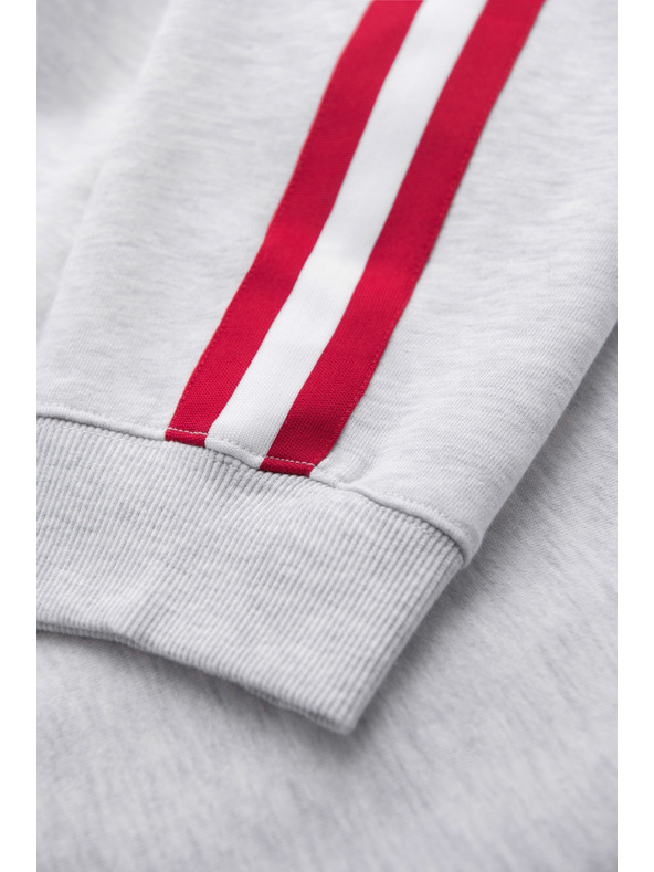 Ombre Clothing Férfi nadrág szegéllyel és bordázott szárral - szürke melír V1 P1519 Ombre Clothing