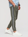 Ombre Clothing Férfi tréning nadrág szegéllyel és bordázott szárral - olivazöld V2 P1519 Ombre Clothing