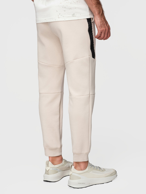 Ombre Clothing Férfi nadrág bordázott mandzsettával és díszítő zipperrel - homoki V6 P1520 Ombre Clothing