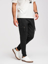Ombre Clothing Férfi JOGGER nadrág kontrasztos betétekkel és combzsebbel - fekete V1 OM-PASK-0222 Ombre Clothing