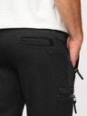 Ombre Clothing Férfi JOGGER nadrág kontrasztos betétekkel és combzsebbel - fekete V1 OM-PASK-0222 Ombre Clothing