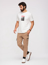 Ombre Clothing Férfi JOGGER nadrág combzsebbel és kontrasztos betétekkel - világosbarna V4 OM-PASK-0222 Ombre Clothing
