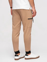 Ombre Clothing Férfi JOGGER nadrág combzsebbel és kontrasztos betétekkel - világosbarna V4 OM-PASK-0222 Ombre Clothing