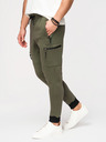 Ombre Clothing Férfi JOGGER nadrág combzsebbel és kontrasztos betétekkel - olivazöld V5 OM-PASK-0222 Ombre Clothing