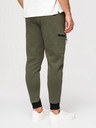 Ombre Clothing Férfi JOGGER nadrág combzsebbel és kontrasztos betétekkel - olivazöld V5 OM-PASK-0222 Ombre Clothing